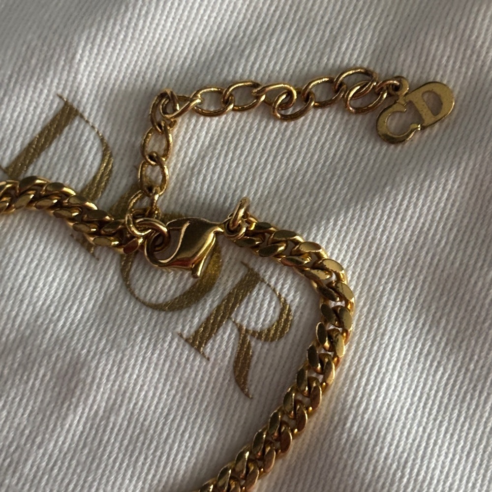 !!SOLD!!Dior Cuban Link Gold Bracelet - Picture 7 of 8